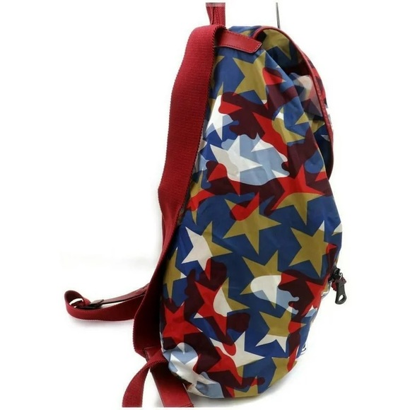 Valentino Garavani Camustars Backpack – Red & Blue Multicolor – Made in Italy - Picture 5 of 7